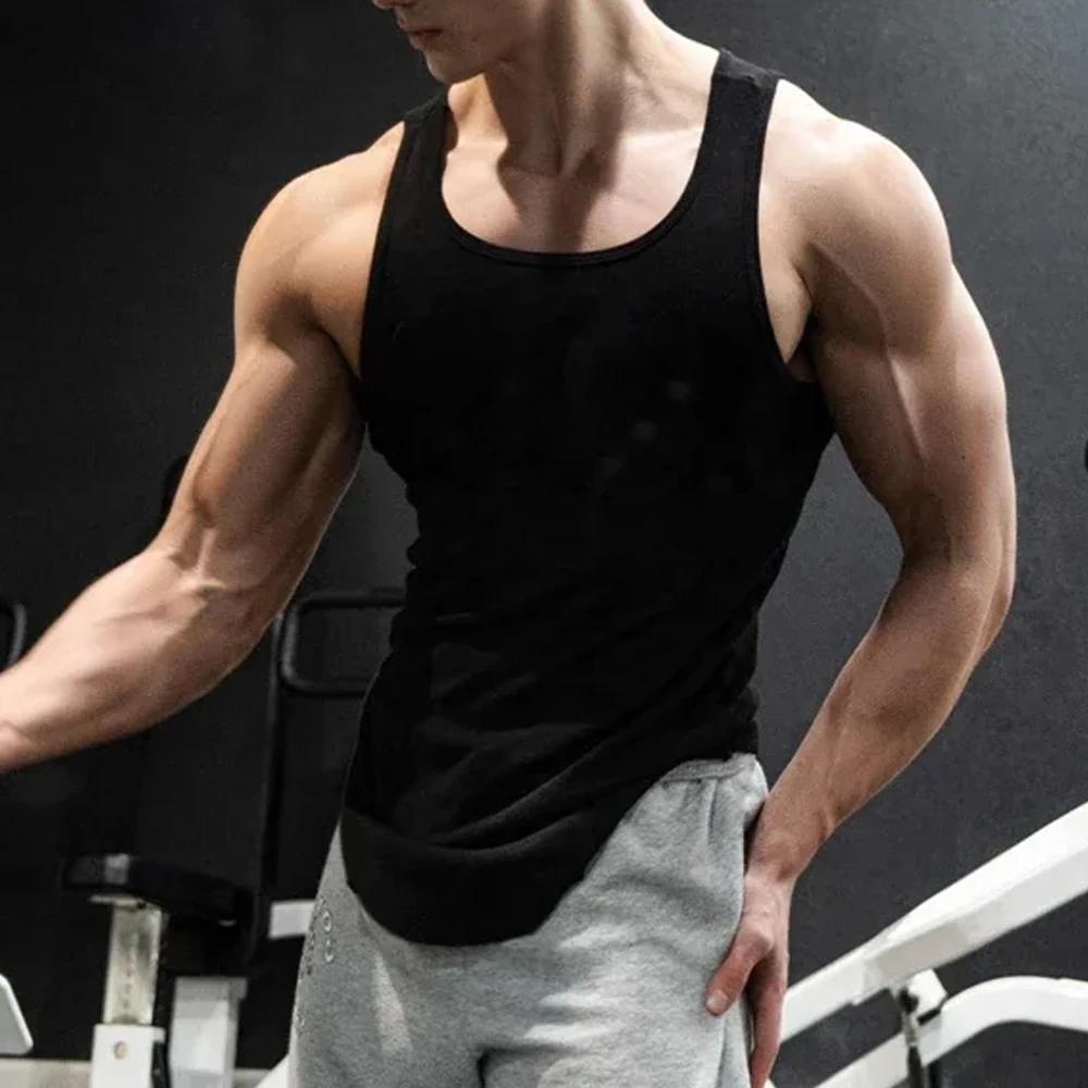 Men's Sport Slim Vest Summer B - огляд і ціна Undershirt Crew Neck