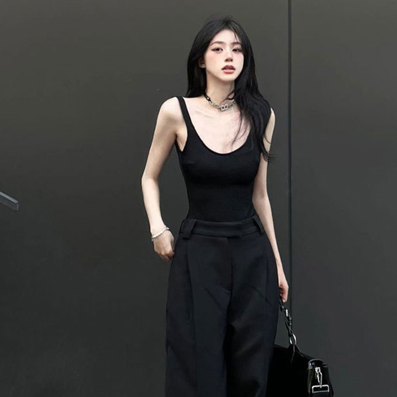 Black Strappy Bodysuit Sexy Ba - огляд і ціна Suspender Tank Top