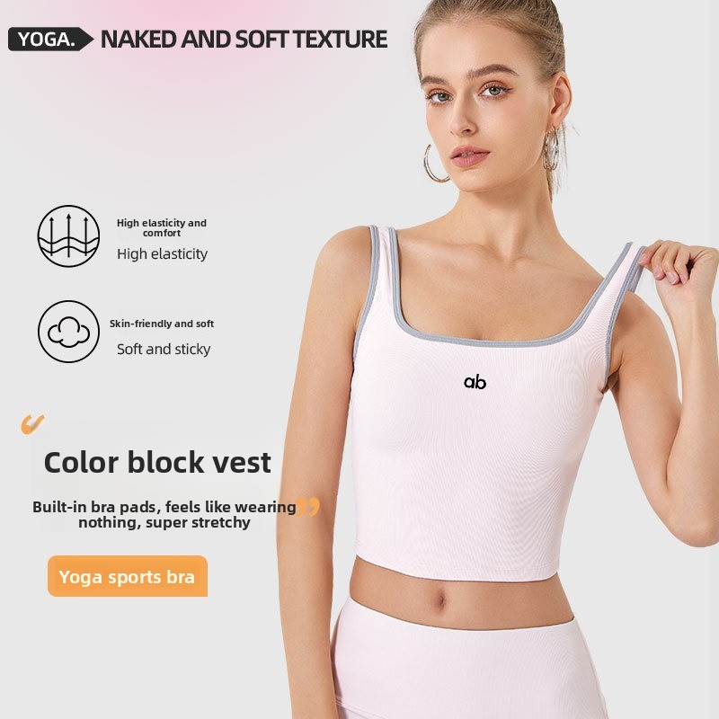 Women Summer Ribbed Yoga Tank  - огляд і ціна Suspender Tank Top