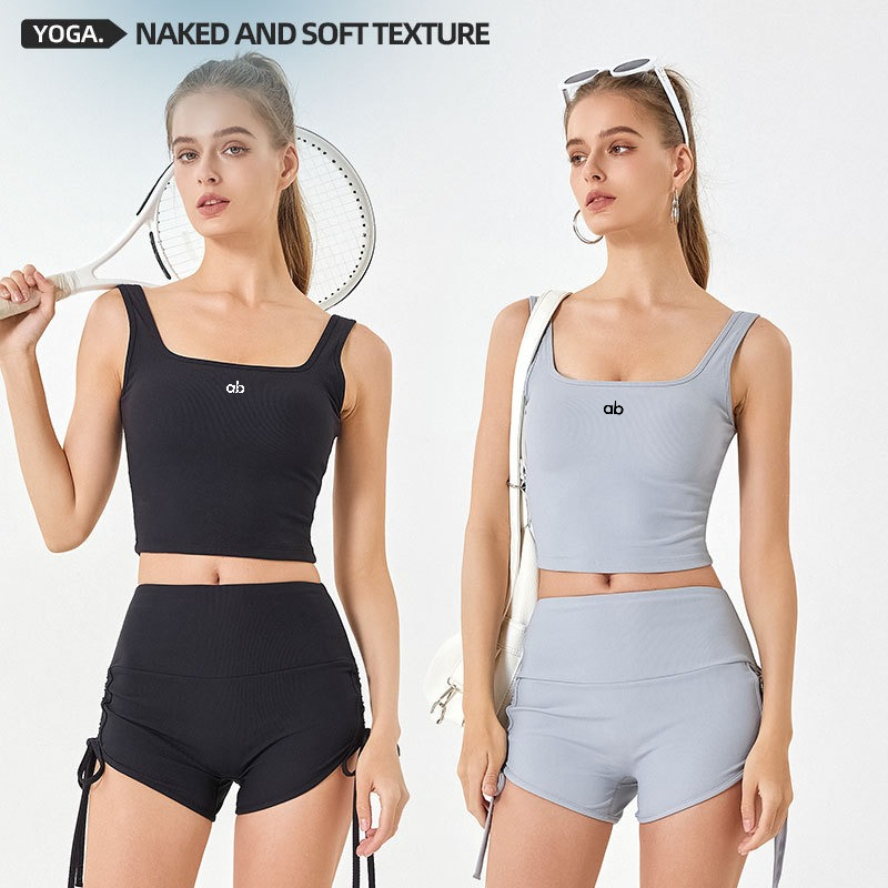 Women Summer Ribbed Yoga Tank  - огляд і ціна Suspender Tank Top